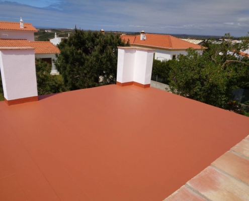 Finished roof terrace